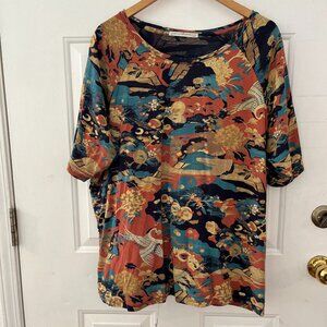 Peruvian Connections Woman's Plus-Size Asian Inspired Tunic Top Sz XL/XXL